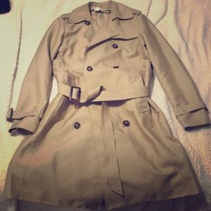 Tan trench coat